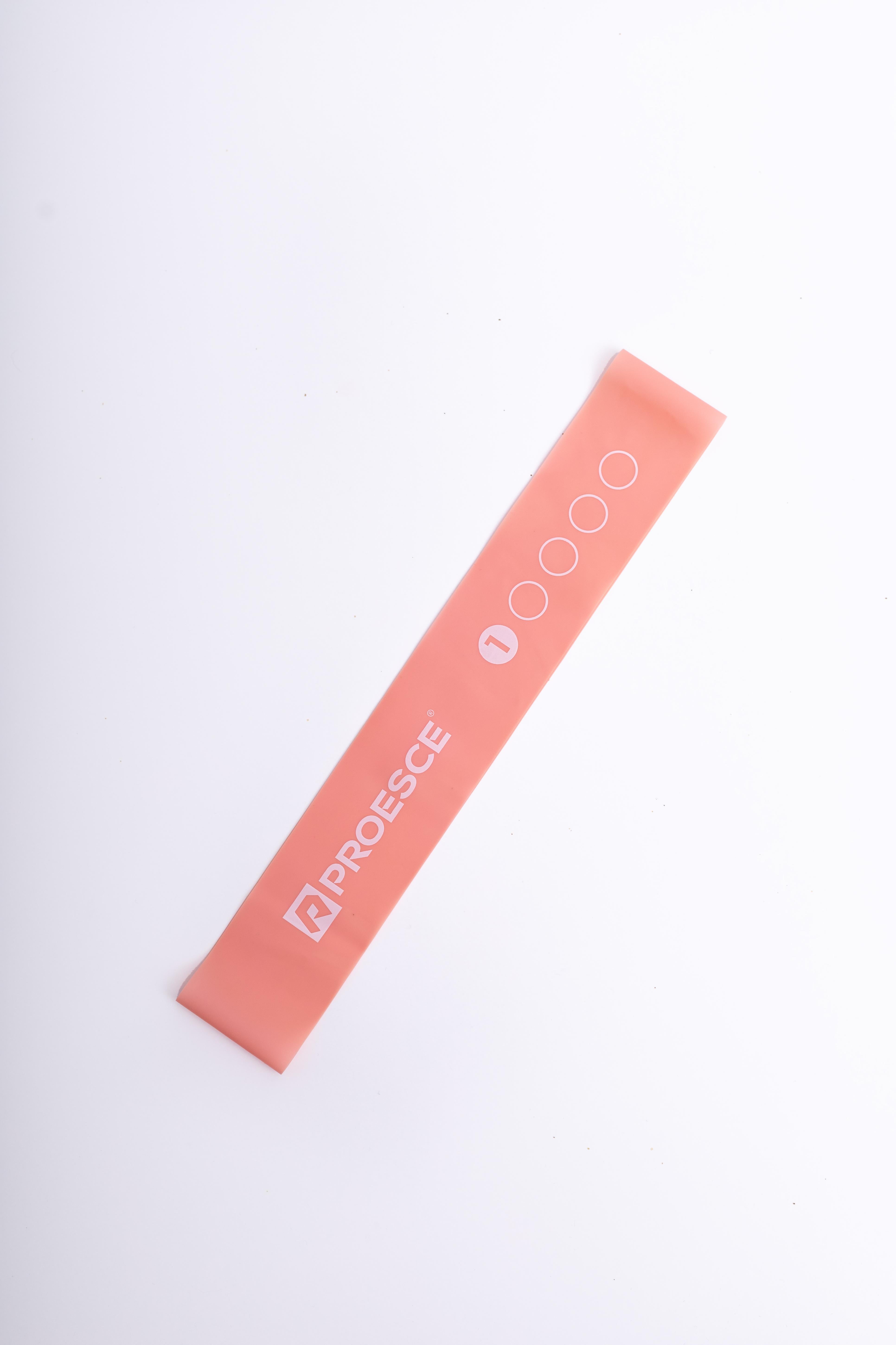 LATEX RESISTANCE BAND LEVEL 1 PINK – 500×50.8×0.35MM
