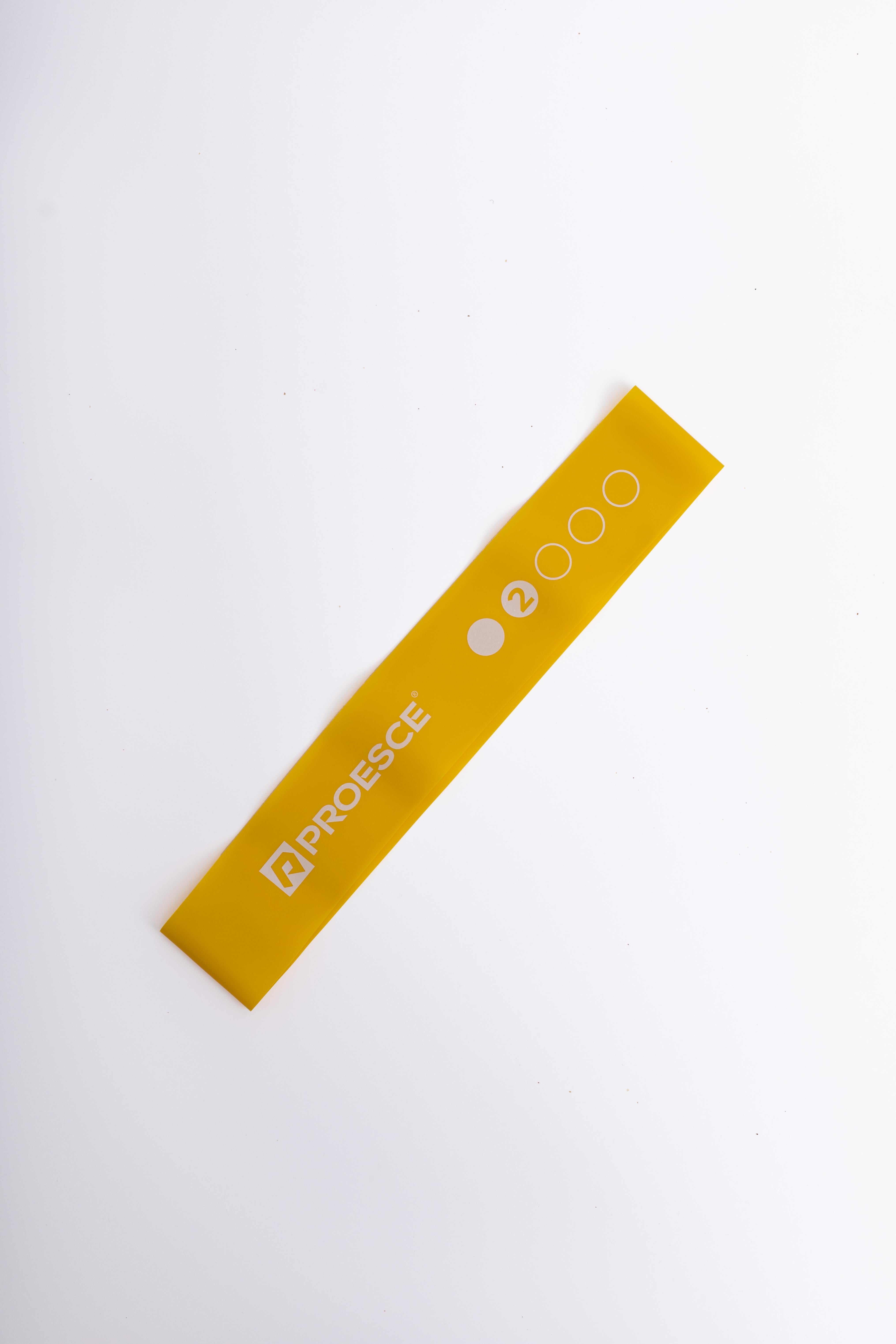 LATEX RESISTANCE BAND LEVEL 2 YELLOW – 500×50.8×0.5MM