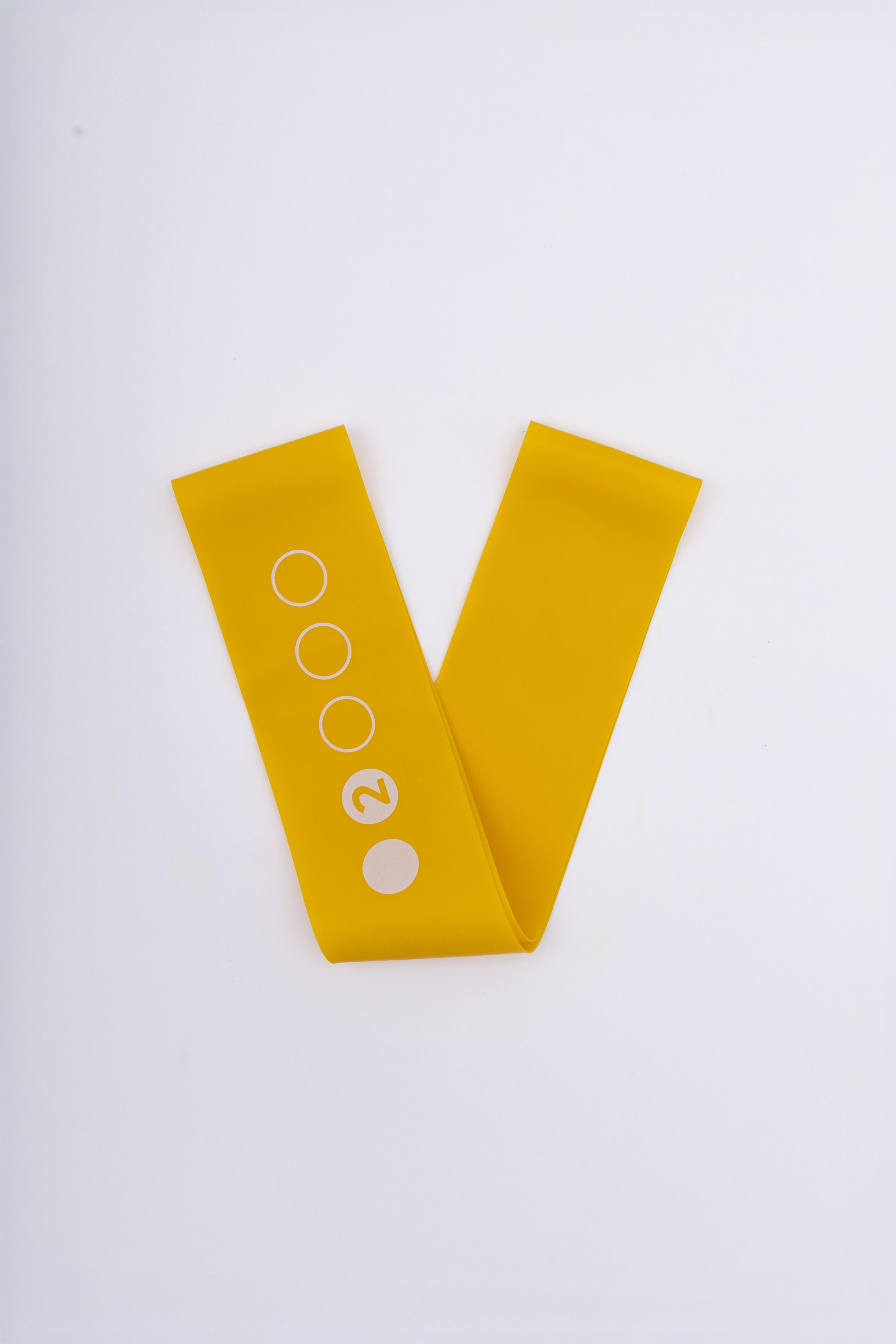 LATEX RESISTANCE BAND LEVEL 2 YELLOW – 500×50.8×0.5MM