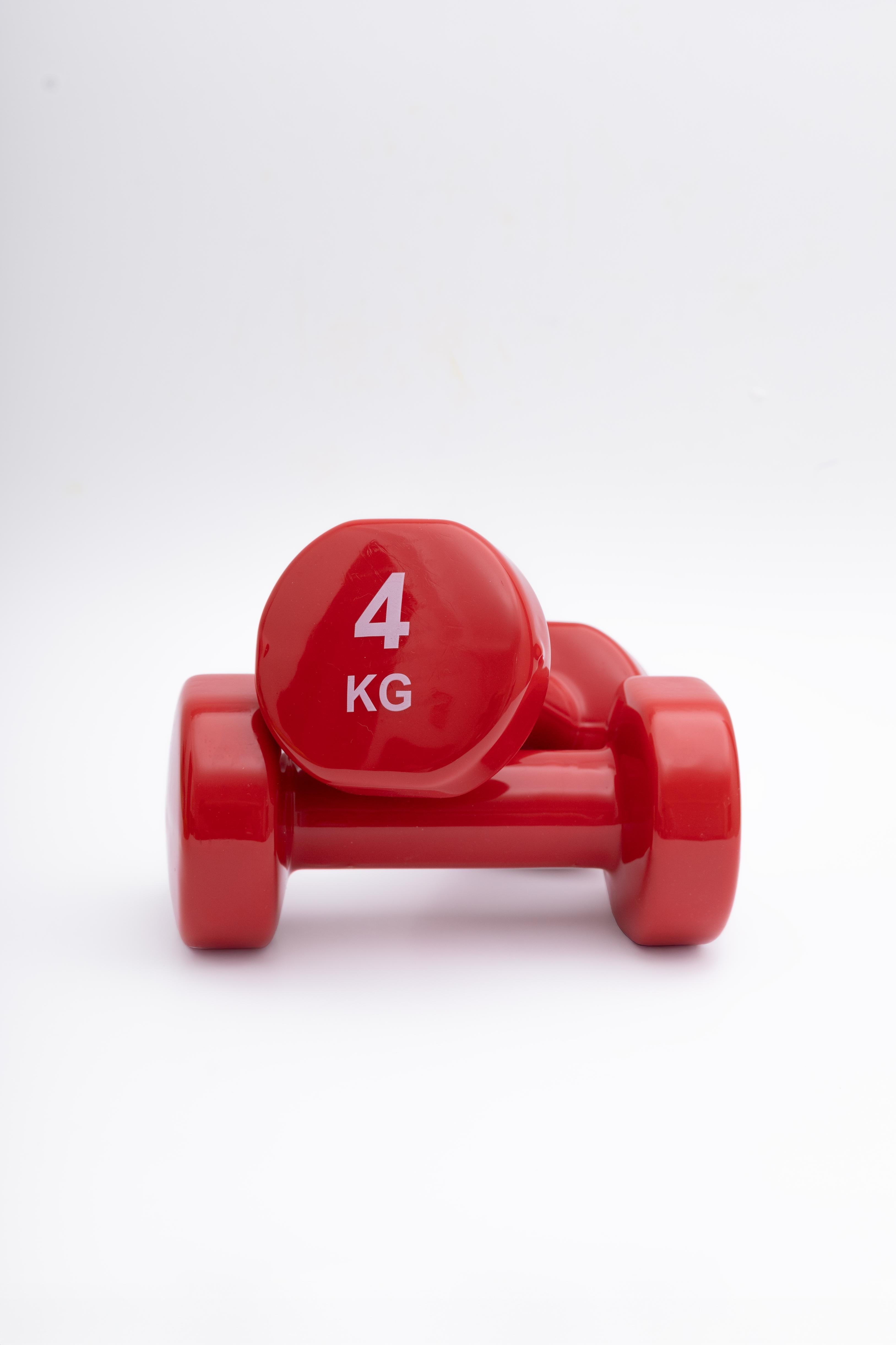 MANCUERNA DE NEOPRENO ROJA DE  4KG (DOS PIEZAS)